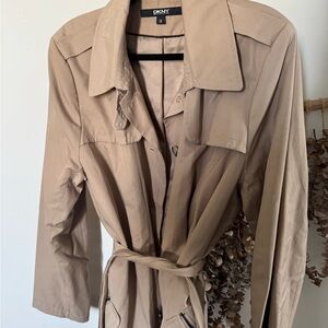 DKNY Women's Beige Trench Coat
